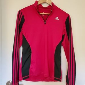 Adidas Quarter zip Pullover Pink and Black